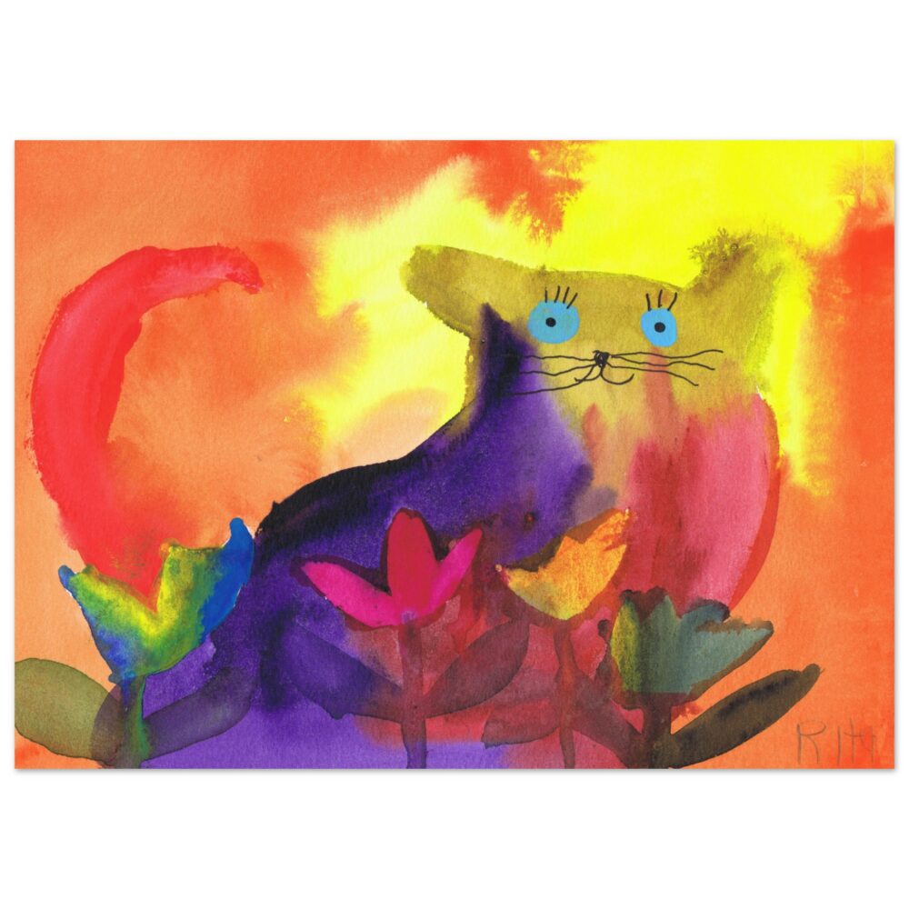 Rita Winkler's Painting: Summer Cat - Semi-Glossy Paper Poster