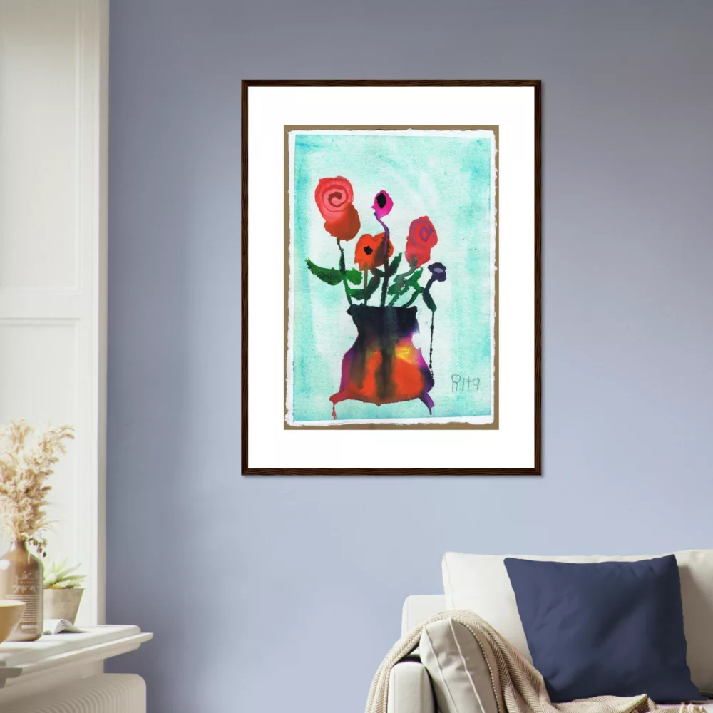 Rita Winkler's Painting: Bouquet of Roses Framed Print