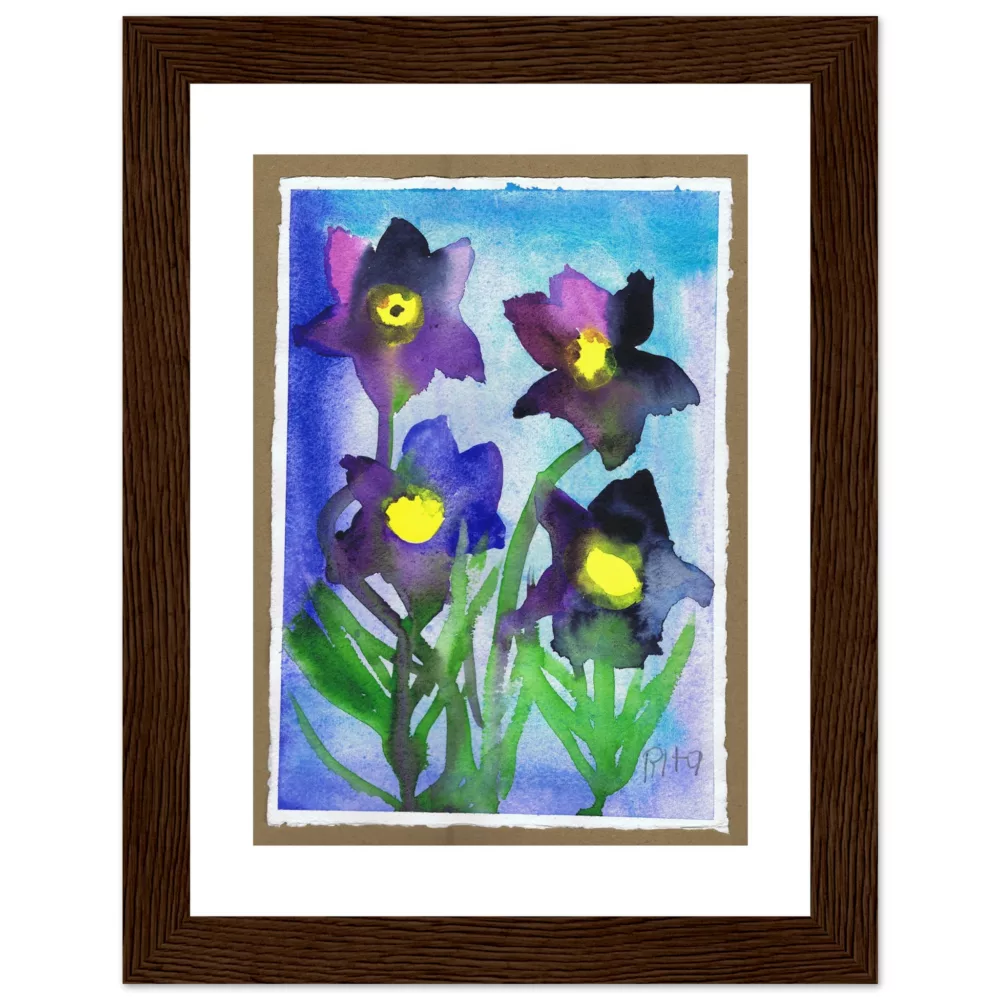 Rita Winkler's Painting: Prairie Crocuses Framed Print