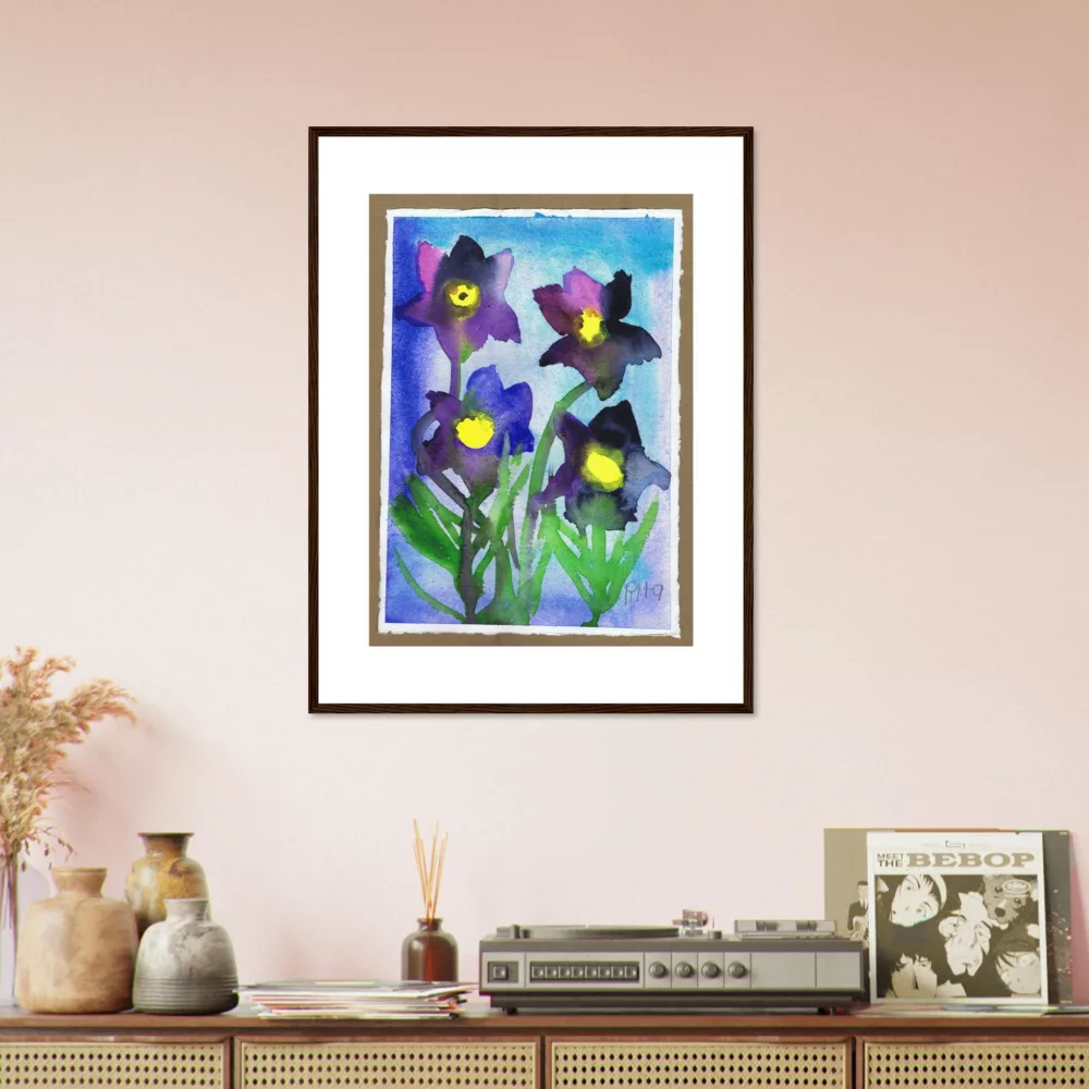 Rita Winkler's Painting: Prairie Crocuses Framed Print