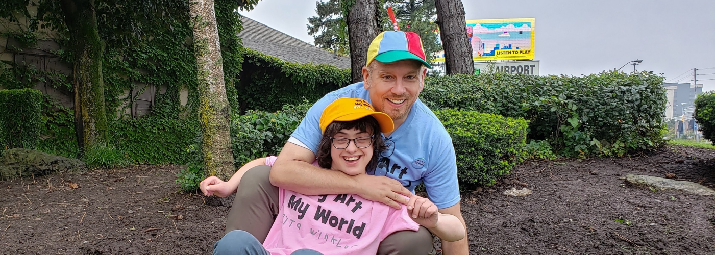 Photo of Rita Winkler with her wacky uncle Mark