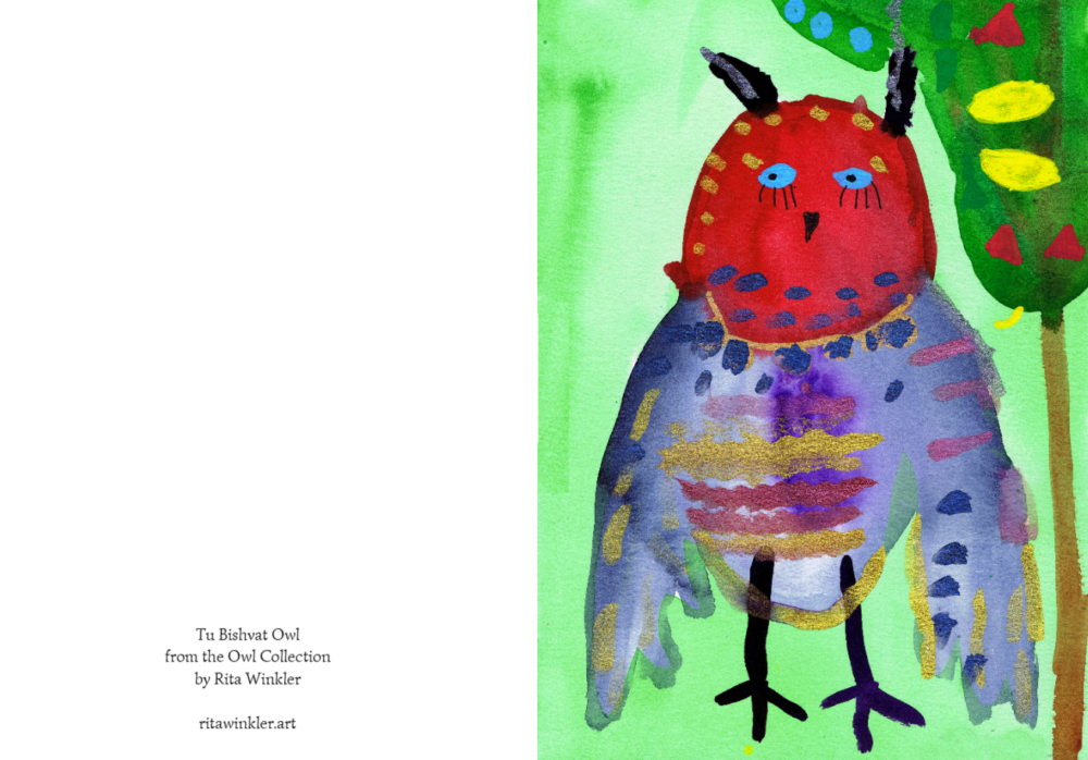 Rita Winkler's Painting: TubShvat Owl