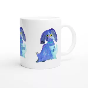 Blue Puppy – White 11oz Ceramic Mug