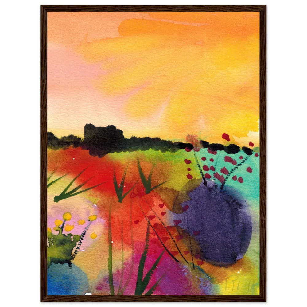 Rita Winkler's Painting: Spring Rocks Framed Print