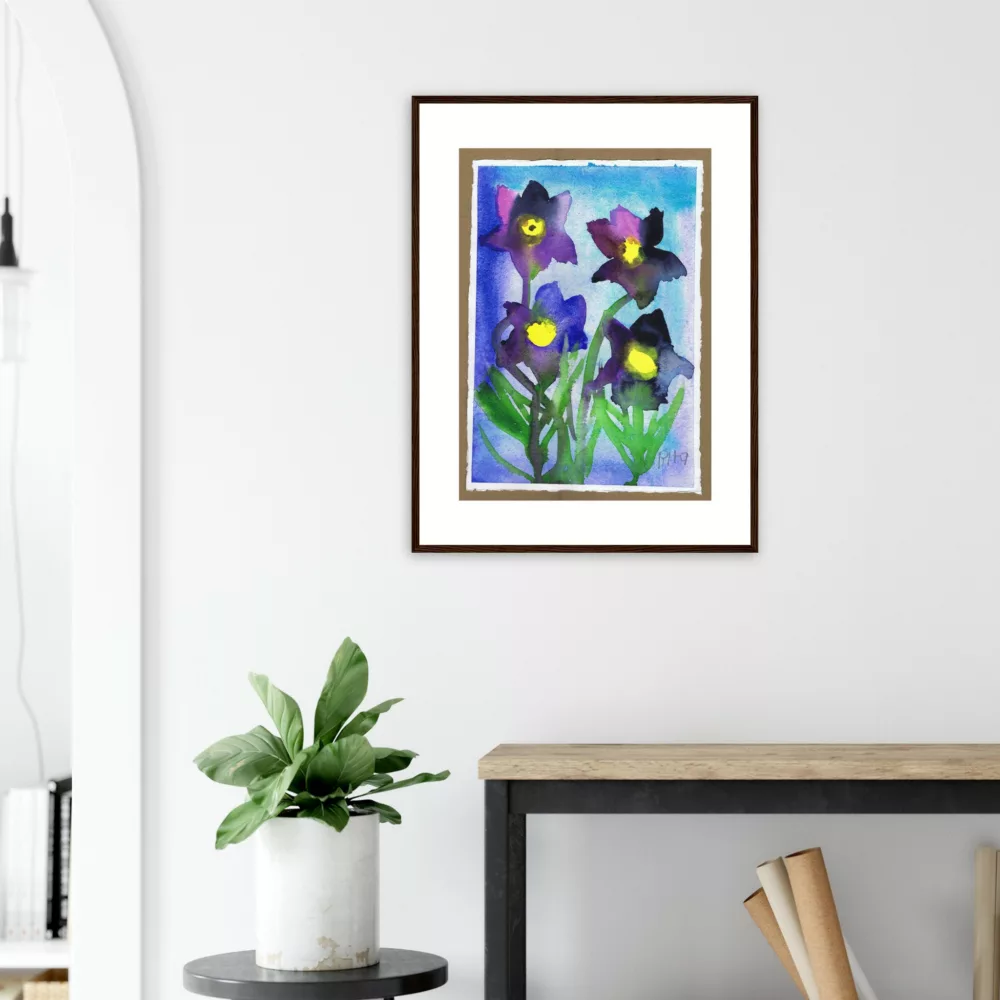 Rita Winkler's Painting: Prairie Crocuses Framed Print