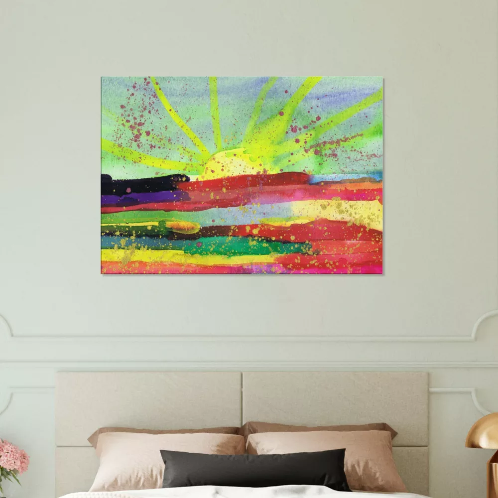 Rita Winkler's Painting: Sunset on the Water on Canvas