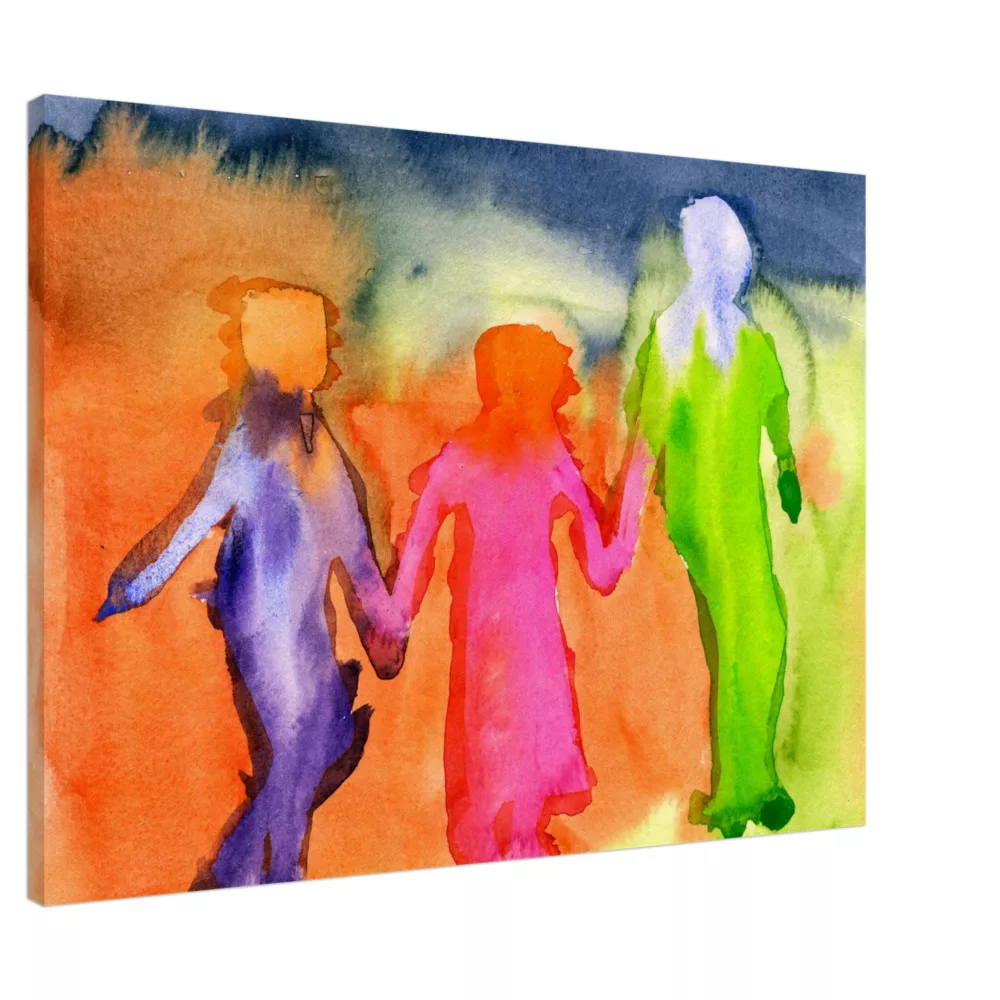 Rita Winkler's Painting: Folk Dancing in the Park on Canvas