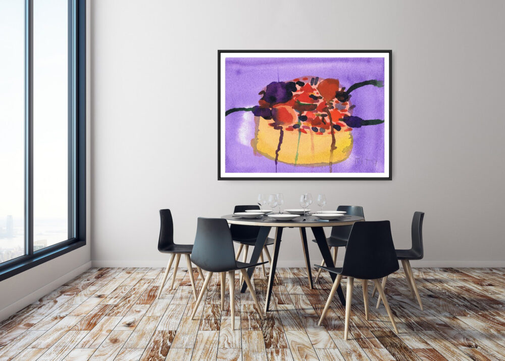 Rita Winkler's Painting: Cheesecake – Semi‑Glossy Paper Poster