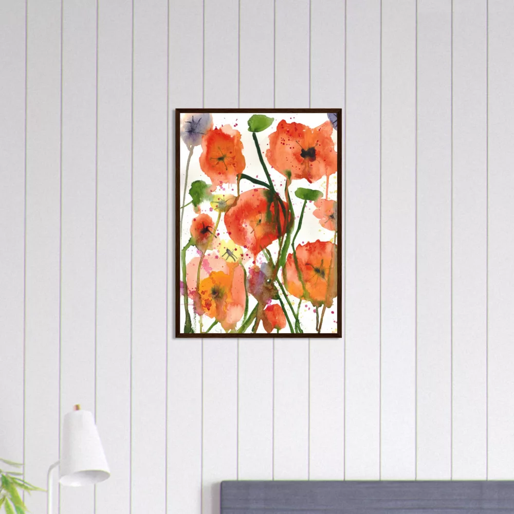 Rita Winkler's Painting: Poppy Flower Framed Print