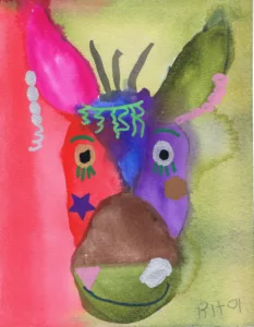 Rita Winkler Painting: Funky Donkey