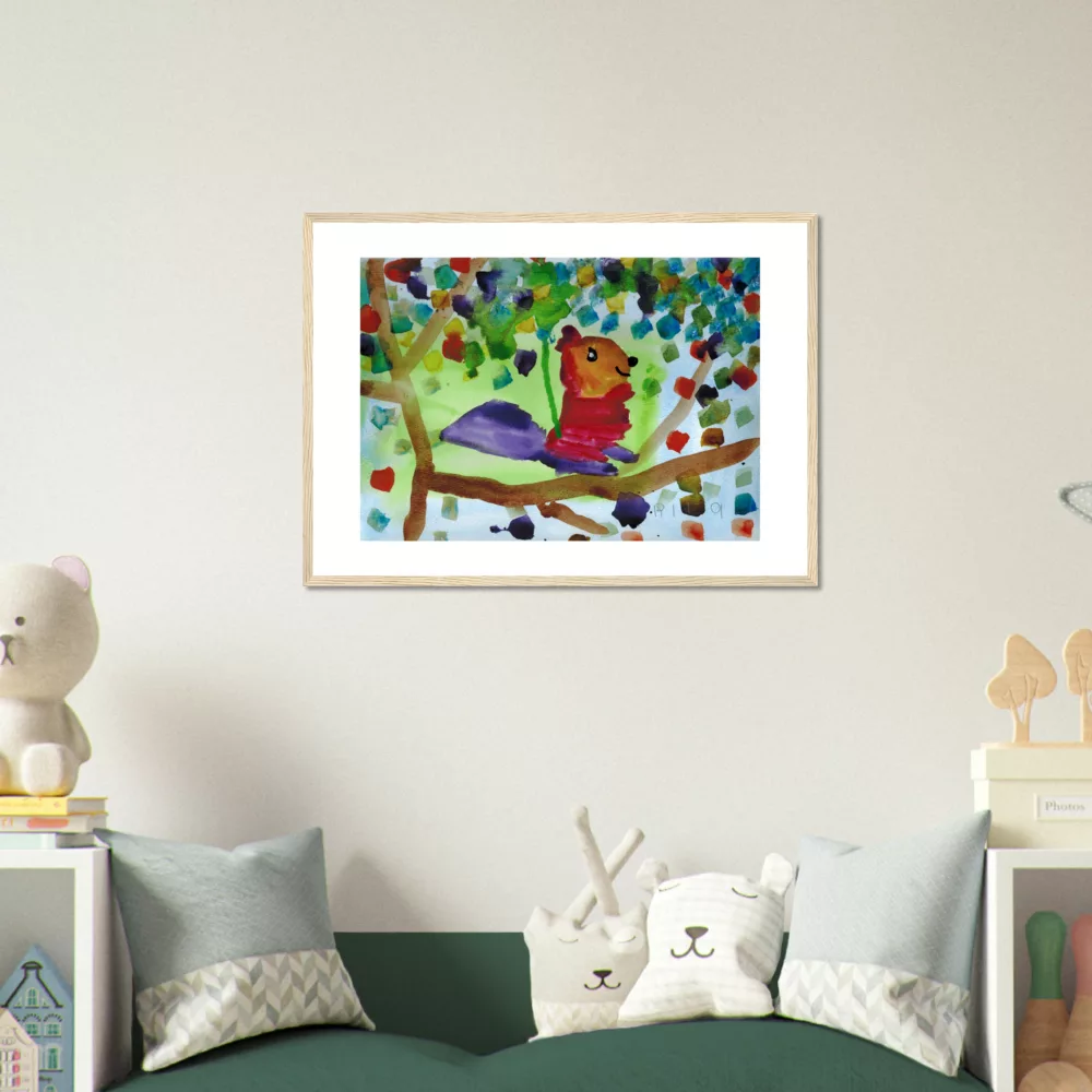 Rita Winkler's Painting: Rachel the Malabar Squirrel Framed Print