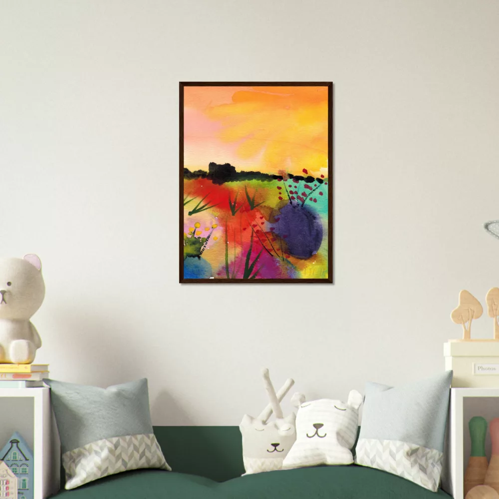 Rita Winkler's Painting: Spring Rocks Framed Print