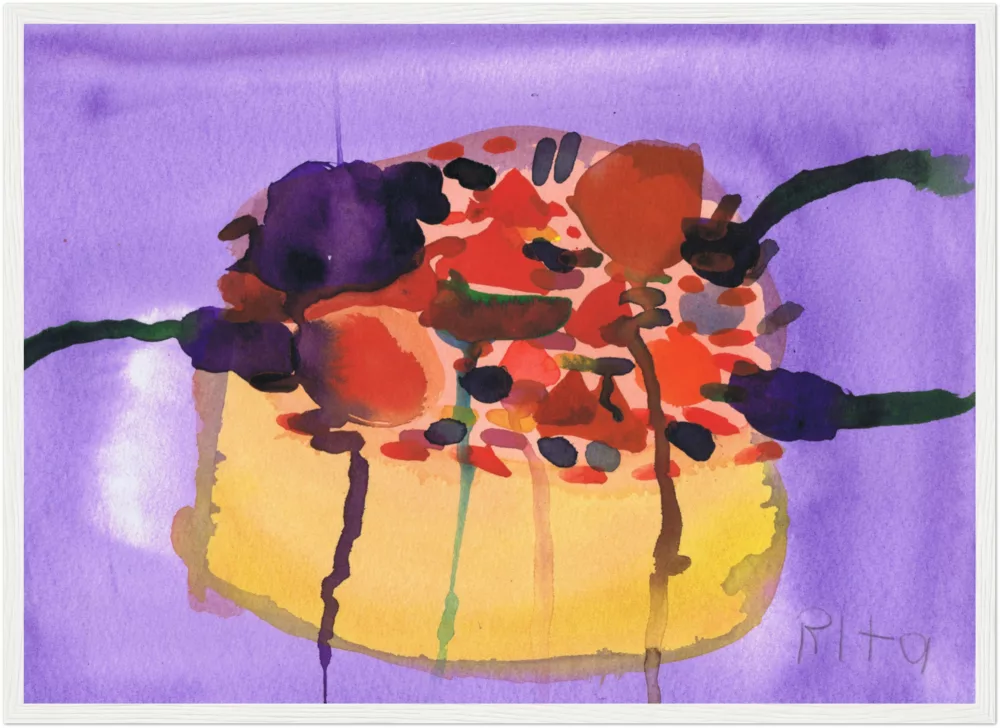 Rita Winkler's Painting: Cheesecake Framed Print