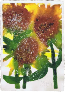 Rita Winkler Painting: Sunflower Bouquet