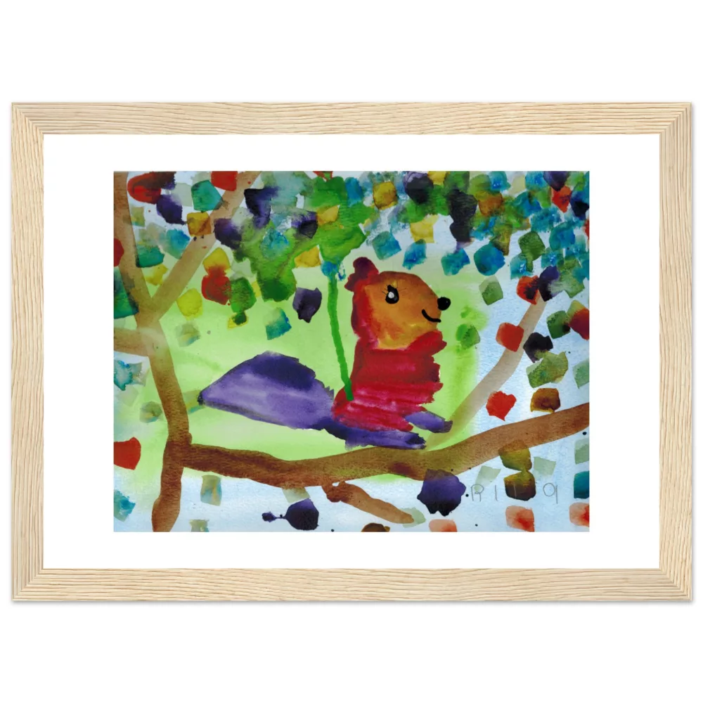 Rita Winkler's Painting: Rachel the Malabar Squirrel Framed Print