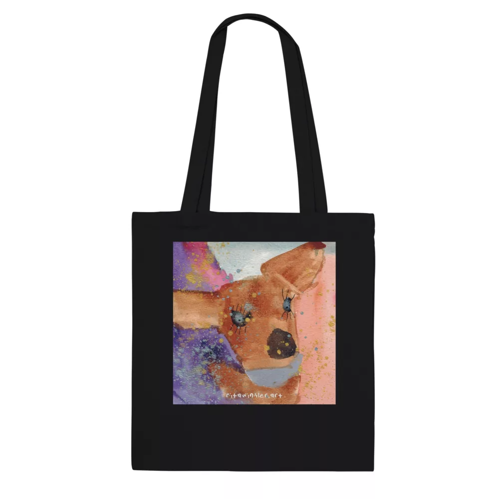 Deer (Carrot the Deer) Classic Black Tote Bag