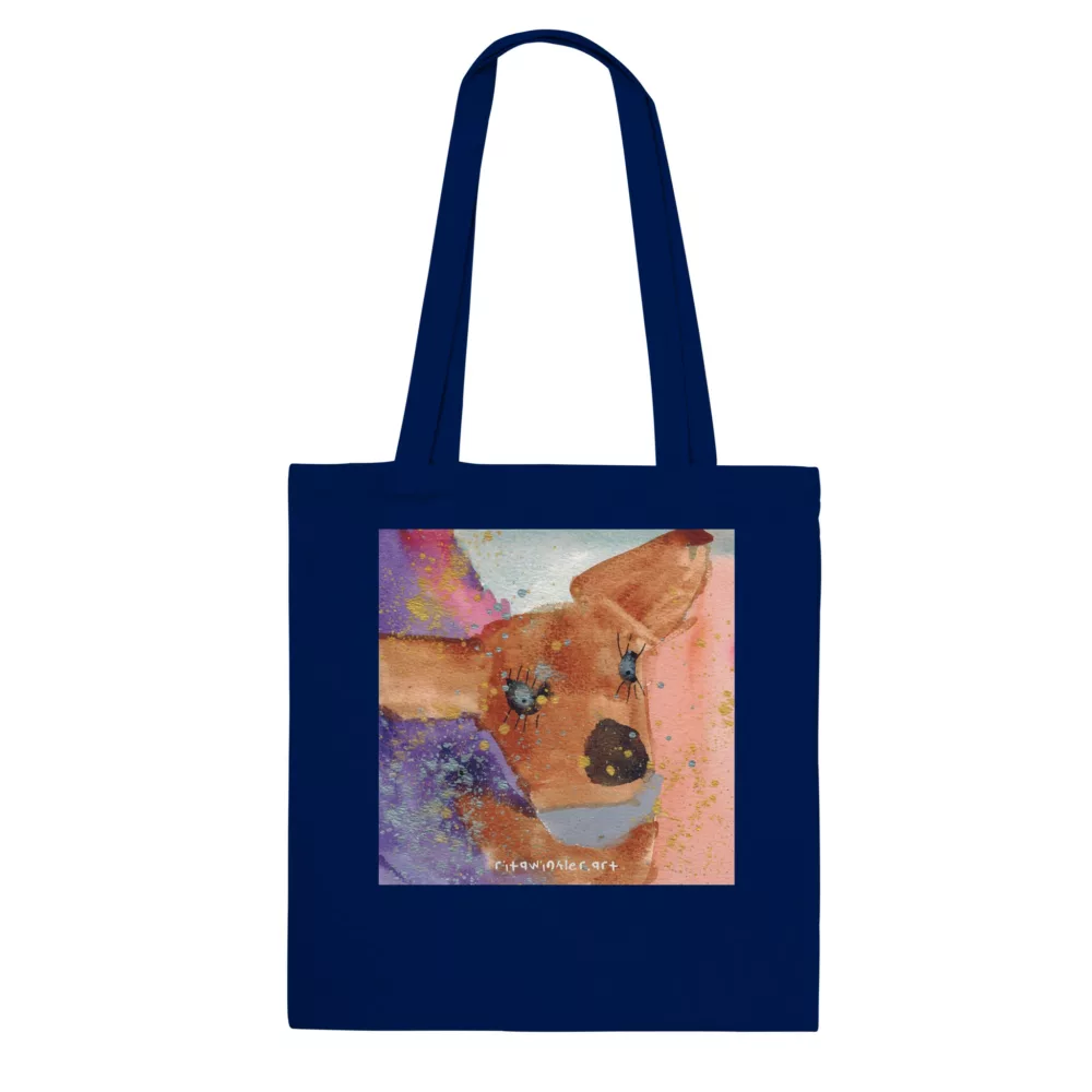 Deer (Carrot the Deer) Classic Navy Tote Bag